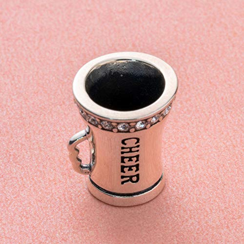 ARTCHARM Cheer Charms Sterling Silver Cheerleader Charm Sport Charm, Valentine's Day Gift for Lovers/Friends/Mothers/Travelers3