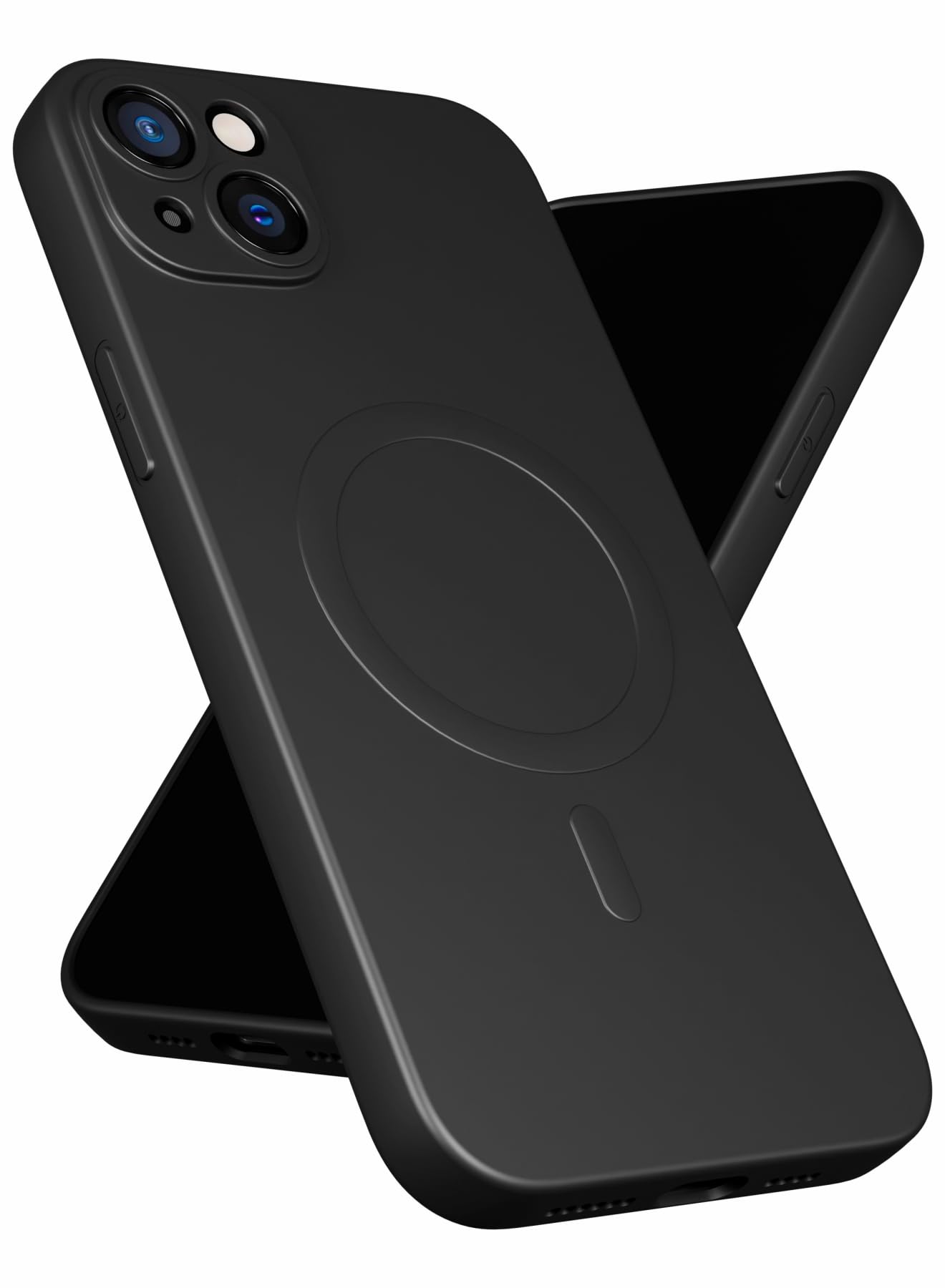 MOBILIUS for iPhone 14 Plus Case,[Soft Anti-Scratch Microfiber Lining][Compatible with MagSafe] Magnetic Shockproof Phone Case Designed for iPhone 14 Plus (6.7 inch), Black