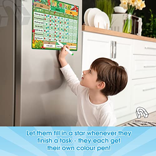 TMS Magnetic Reward Chart for Children, Star Chart for Recognising and Inspiring Good Behaviour in Toddlers, Kids - Image 4