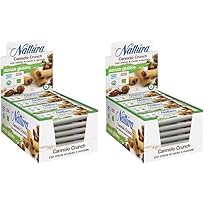 NATTURA Cannolo Crunch Bio Cacao e Nocciole, Croccanti Cialde di Riso e Mais Ripiene di Crema alle Nocciole e Cacao, Snack Senza Glutine e Senza Lievito, Prodotto Vegano Senza Olio di Palma, 24 x 25 g
