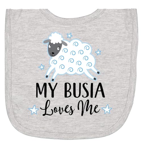 inktastic My Busia Loves Me Baby Lamb Newborn Bib