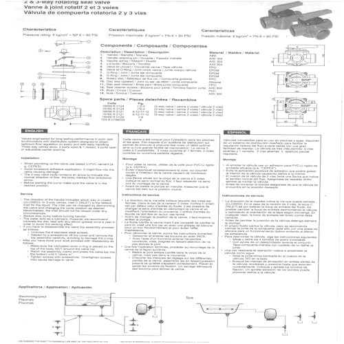 3-Scheiben PVC Zylinderhahn Anschluss D50/d63, 3-Wege-PVC Kugelhahn