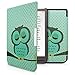 Produktbild kwmobile Klapphülle kompatibel mit Pocketbook InkPad 3/3 Pro/Color - Hülle eReader - Eule Schlaf Türkis Braun Mintgrün