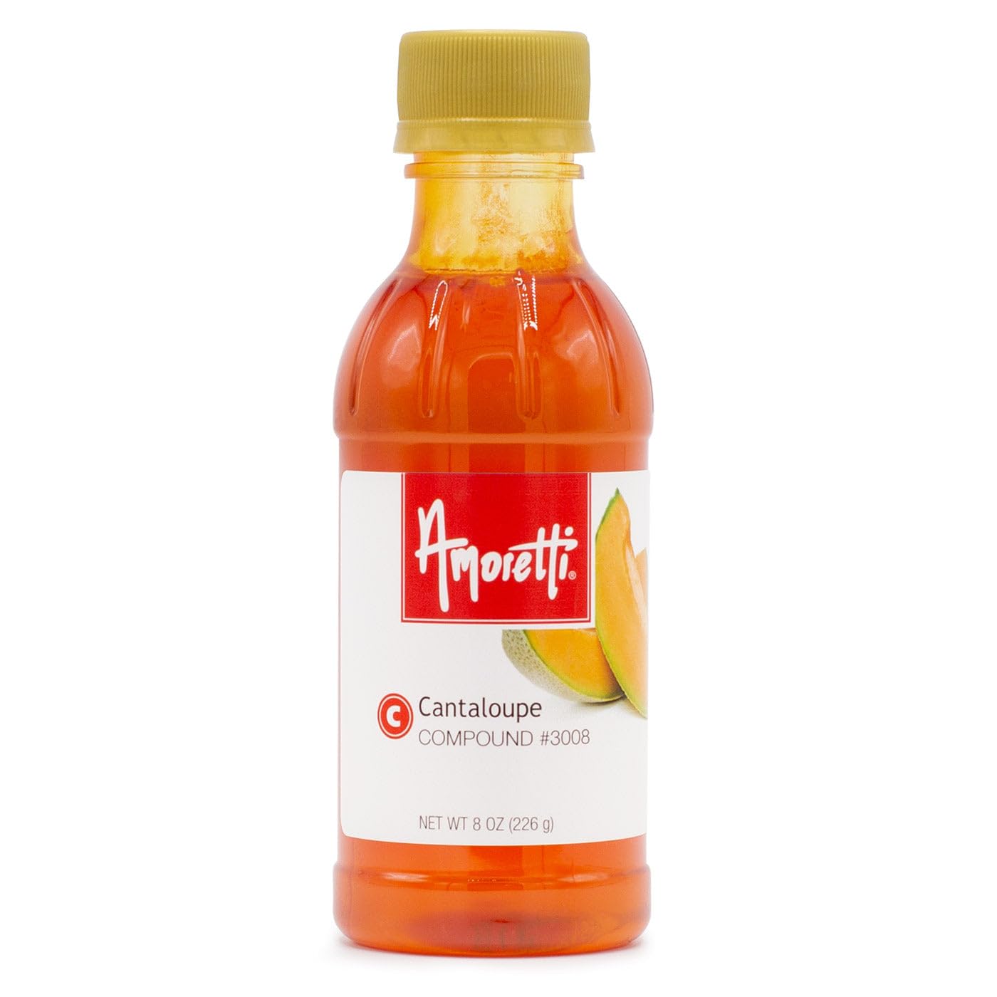 Amoretti - Cantaloupe Compound 8 oz - Natural Flavors, Shelf Stable Even After Opening, Certified Kosher, TTB Approved, Perfect for Baking