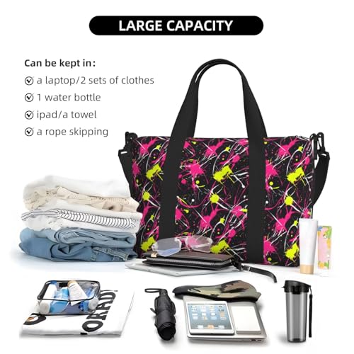 Travel Duffle Bags For Women Men - Abstract Pink Tie-Dye Print Personal Item Weekender Overnight Gym Carry On Airport Tote Bag With Strap For Yoga, Travel, Business Trips4