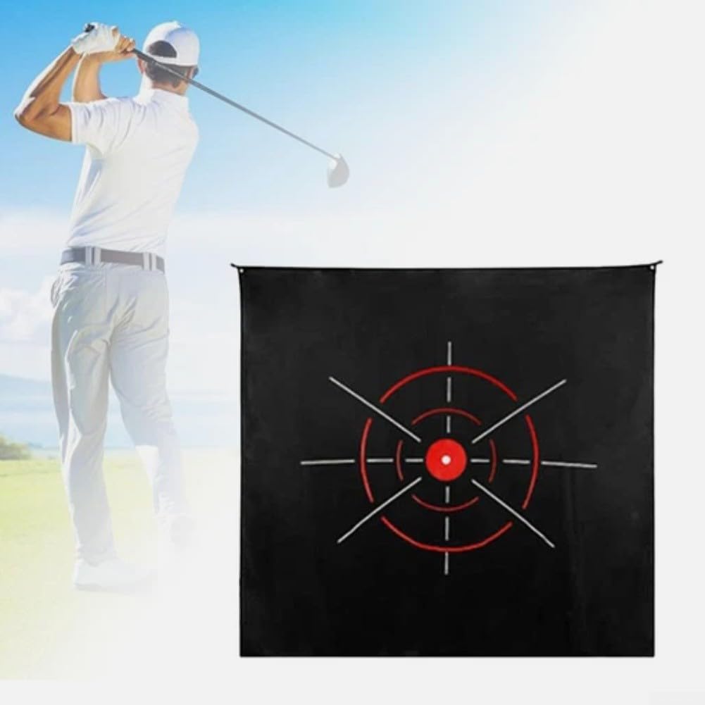 Filet d'entraînement de golf, cible en tissu d'aide à l'entraînement avec crochets en S, grande taille, 168 x 146 cm, accessoire pour intérieur et extérieur