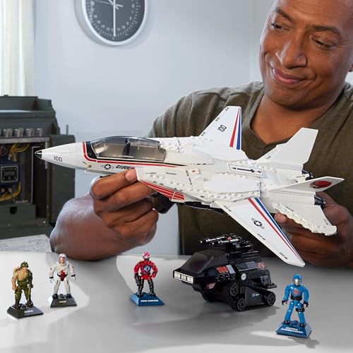 ​MEGA G.I. Joe Action Figures Building Toys, Skystriker XP-14F vs. Cobra H.I.S.S. with 617 Pieces, 4 Poseable Characters, for Collectors image 2