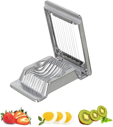 Cortador de huevos Cortador de huevos de alambre de acero inoxidable, para guarnición de frutas de tomate y fresa de champiñones de huevo