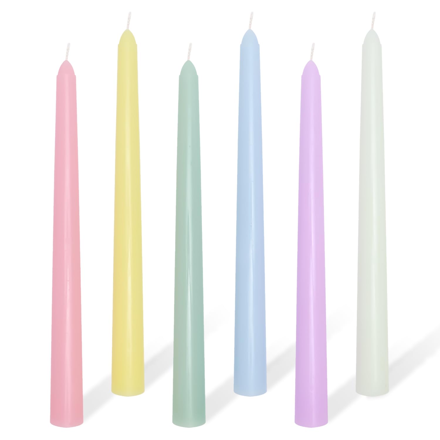 10'' Dinner Candles, Taper Coloured Candles Sticks (Pink 6Pcs)