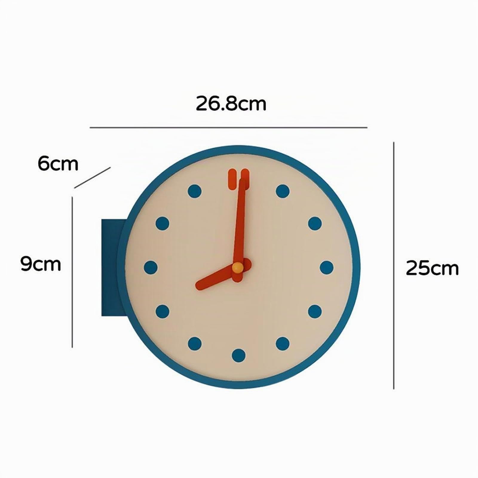 Reloj de Pared de Esquina, Reloj de Escritorio, Adorno de Doble Cara para Hotel, hogar y Oficina.