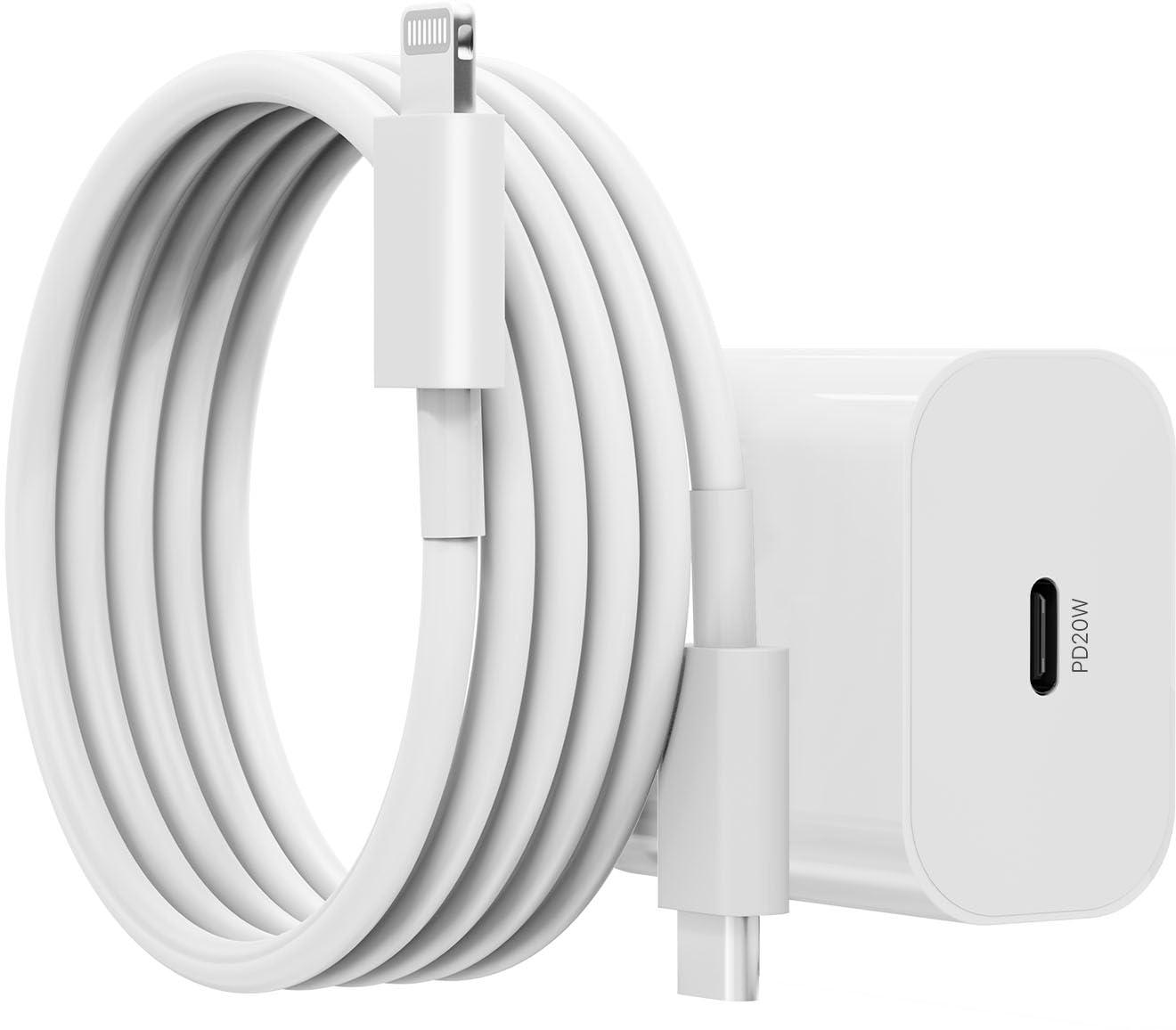 20W Original Charger with Lightning Cable Compatible with iPhone 14/14Plus/14Pro/14 Pro max 13/13Pro/13Pro max 12/12Pro/12/11/X/Xr Series (MFi-Certified)
