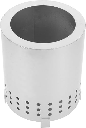 Angoily Hoguera de mesa con soporte bajo para exteriores, mini hoguera de acero inoxidable, estufa pequeña, quemador de leña para camping,