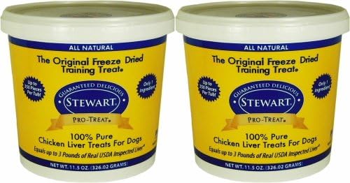 Stewart Pro-Treat Chicken Liver Freeze-Dried Treats 23oz (2 x 11.5oz)