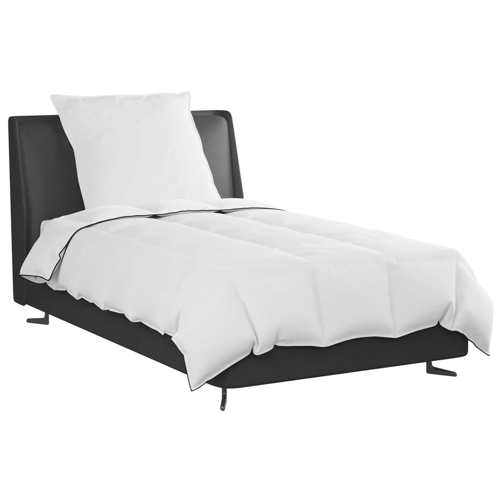 Duvet zima z poduszką, 2 sztuki, biała kaczka z piór, 220 x 155 cm | Wypełnienie puchowe i puchowe, pikowany wzór z pudełkiem na ścieg, można prać w pralce, miękki i ciepły