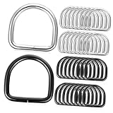 HORIALENCE 60stücke Teiliges D-ringe Aus Strapazierfähige Taschenverschlüsse Für -handarbeiten Geeignet Für Handtaschen Und Bastelprojekte Glänzend Und Gunmetal Innendurchmesser