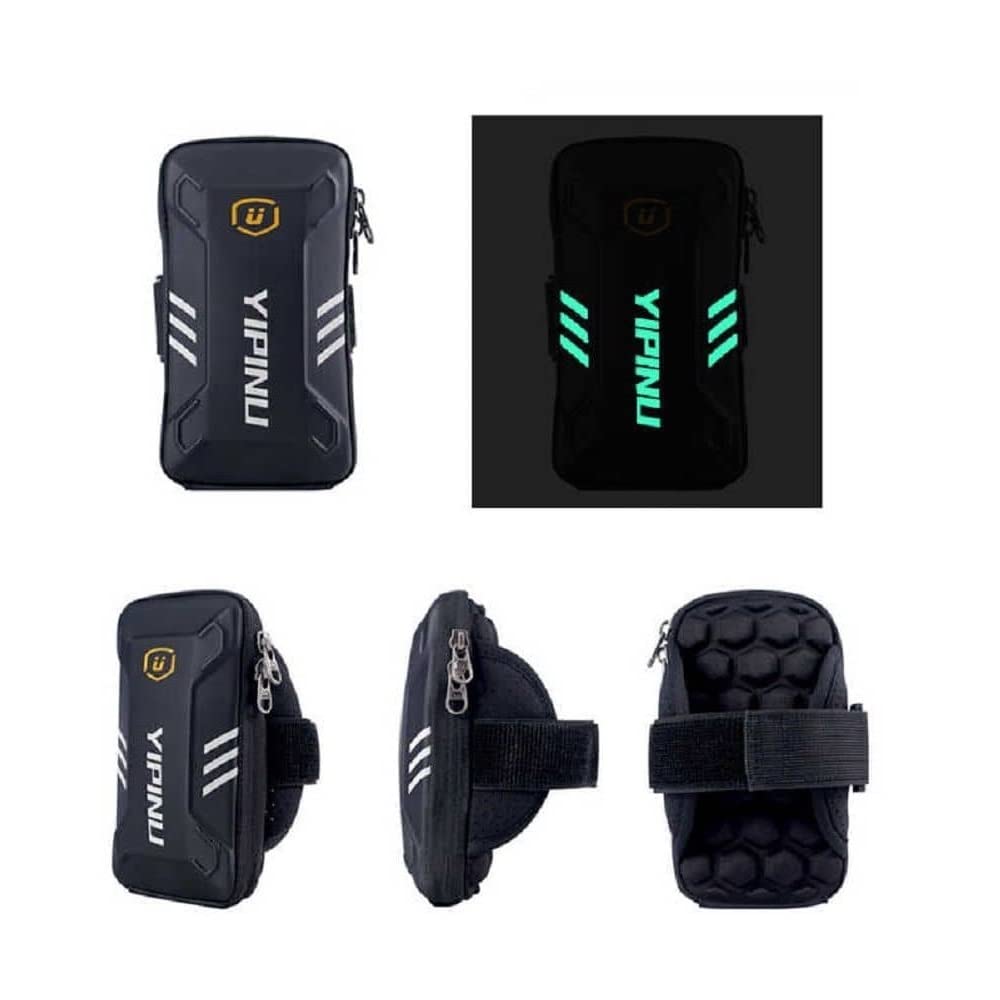 Wodoodporna Odblaskowa Opaska na Ramię Sport Running Gym CyclingBbk Vivo Iqoo 10 5G (2022) - Czarny