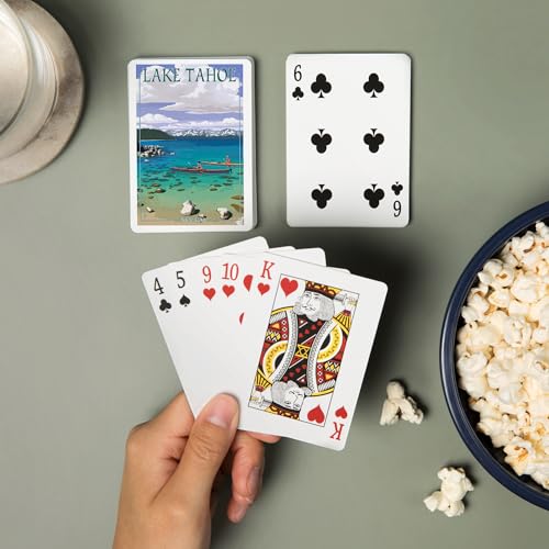 Lantern Press Lake Tahoe Naipes Poker 52 cartas miniatura 2