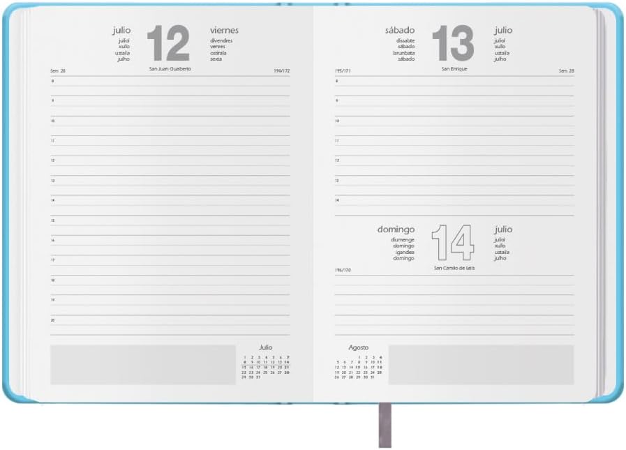 Dohe - Capri Diary - Day Page - 14 x 20 cm - Blue