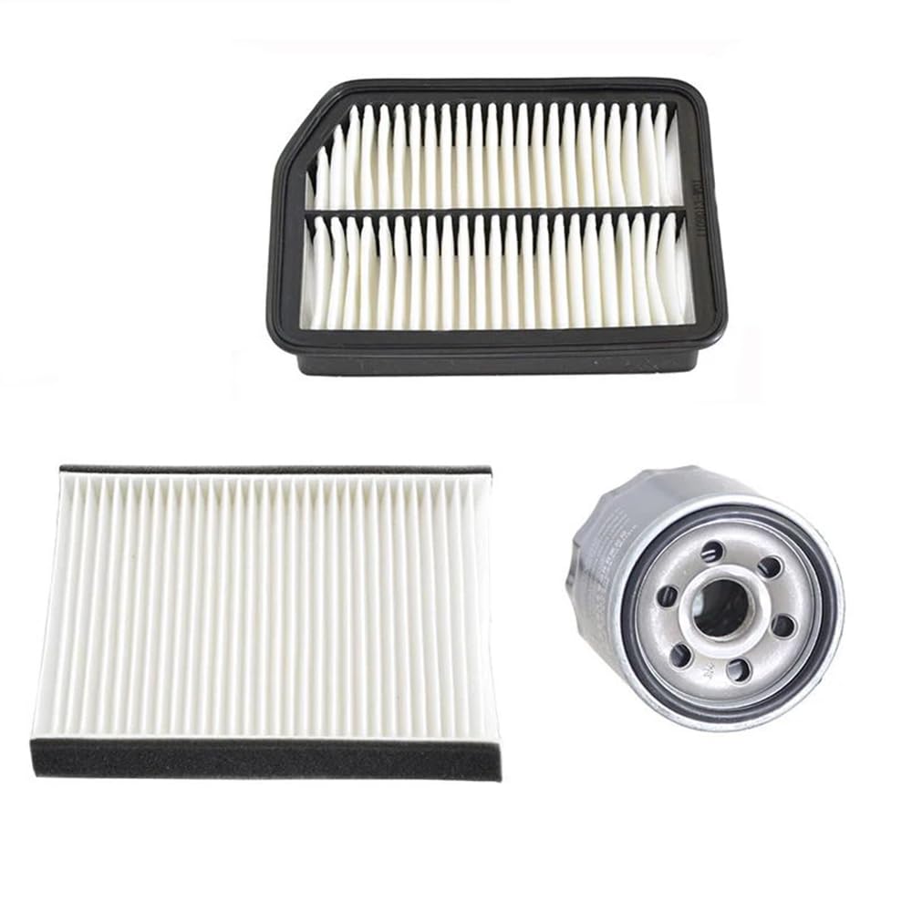 Filtr Powietrza Kabinowego dla Changan CS35 2012, 25,2x18,3x5,1cm 3 szt. Filtr powietrza samochodowego Filtr kabinowy Filtr oleju 1109013-W01/8100103-W01/15601-87703