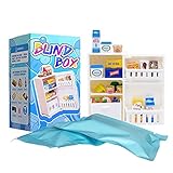 Mini Refrigerator Toy for Kids, Miniature Dollhouse Refrigerator Toy Set with Grocery Food,Decorative Doll House Pretend Food Set for Kitchen Ornament Party Play
