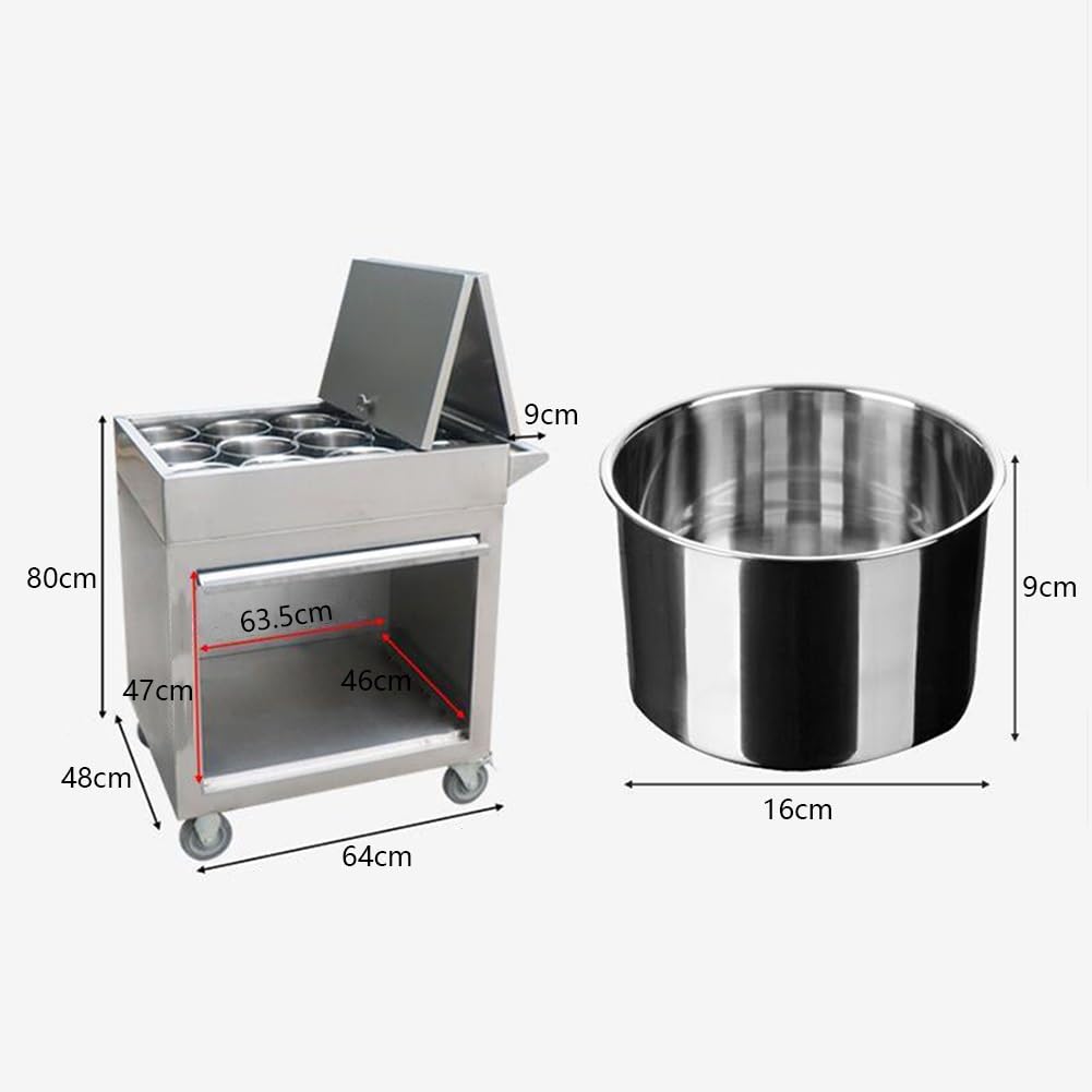 Espositore per condimenti in acciaio inossidabile con barattoli per condimenti, tavolo versatile per ristoranti e bar