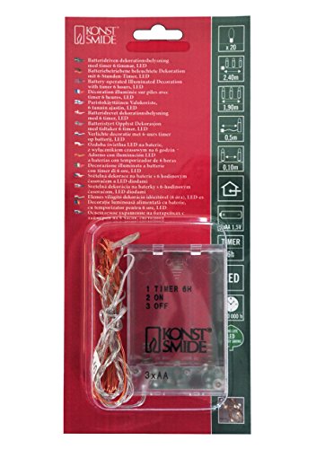 Konstsmide, 1460-880, Micro LED Lichterkette, 6h Timer, 20...