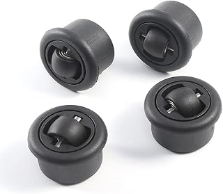 Lokatall Office Chair Castors, 4 Pack Glide Castors for Office Chair Wheel Replacement Silent Caster for Furniture Plastic Swivel Castor Wheels Universal Rolling Chair Wheels, 50mm Diameter (Black)