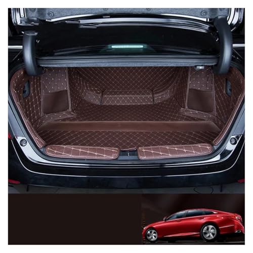 Tapis coffre voiture étanche en cuir brun anti-salissures Accord