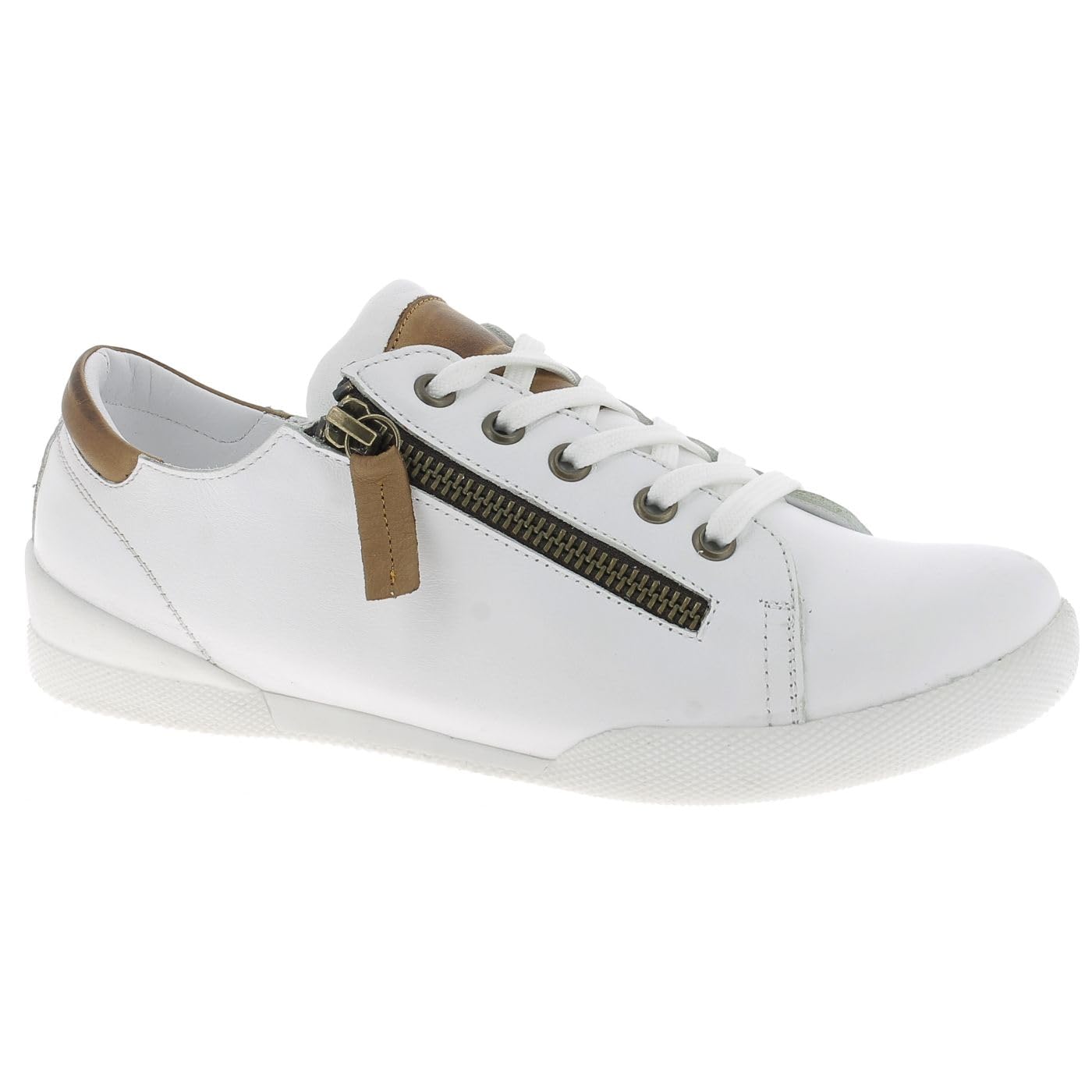 Andrea Conti 347839 Women’s Sneaker, Weiß/Brandy, 2 UK