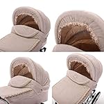Friedrich Hugo PCS_NL-B2-2IN1-GB-R2 Natureline Uni, 2 in 1 Kombi Kinderwagen, Öko Nostalgie Kinderwagen, Catherine Creme, beige