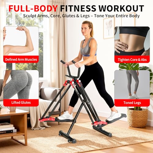 Air Walker Exercise Machine, 30" inch Stride Space Walker Elliptical Trainer for Home Use, Low-Impact Elliptical Cross Trainers Compact Steppers for Men and Women Full-Body Cardio & Leg Toning - Image 3