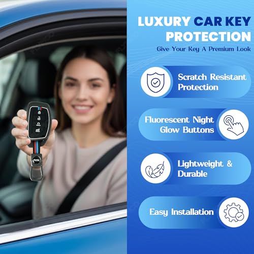 Image of Coll of Fest Premium Metal Silicon Key Cover Compatible with Hyundai Creta EV | Alcazar EV | Hyundai Alcazar | Hyundai Creta EV | Glow in the Dark