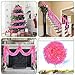 GlyinnHe 19.7FT Pink Christmas Tinsel Garland Metallic Tinsel Twist Garland Glitter Foil Garland Decoration for Christmas Tree Wedding Party