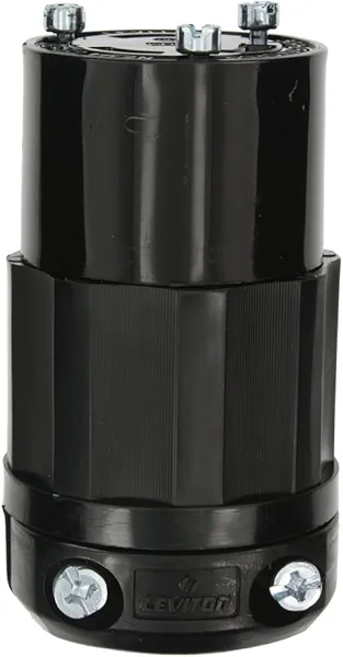 Leviton C2623-B 30 Amp, 250 Volt, NEMA L6-30R, 2P, 3W, Locking Connector, Industrial Grade, Grounding - Black