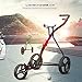 TGU-GOLF Push Carts, 1 Step Folding 9lbs Lightweight, High-Tech Minimalistic Design (Red) (OG032402022)