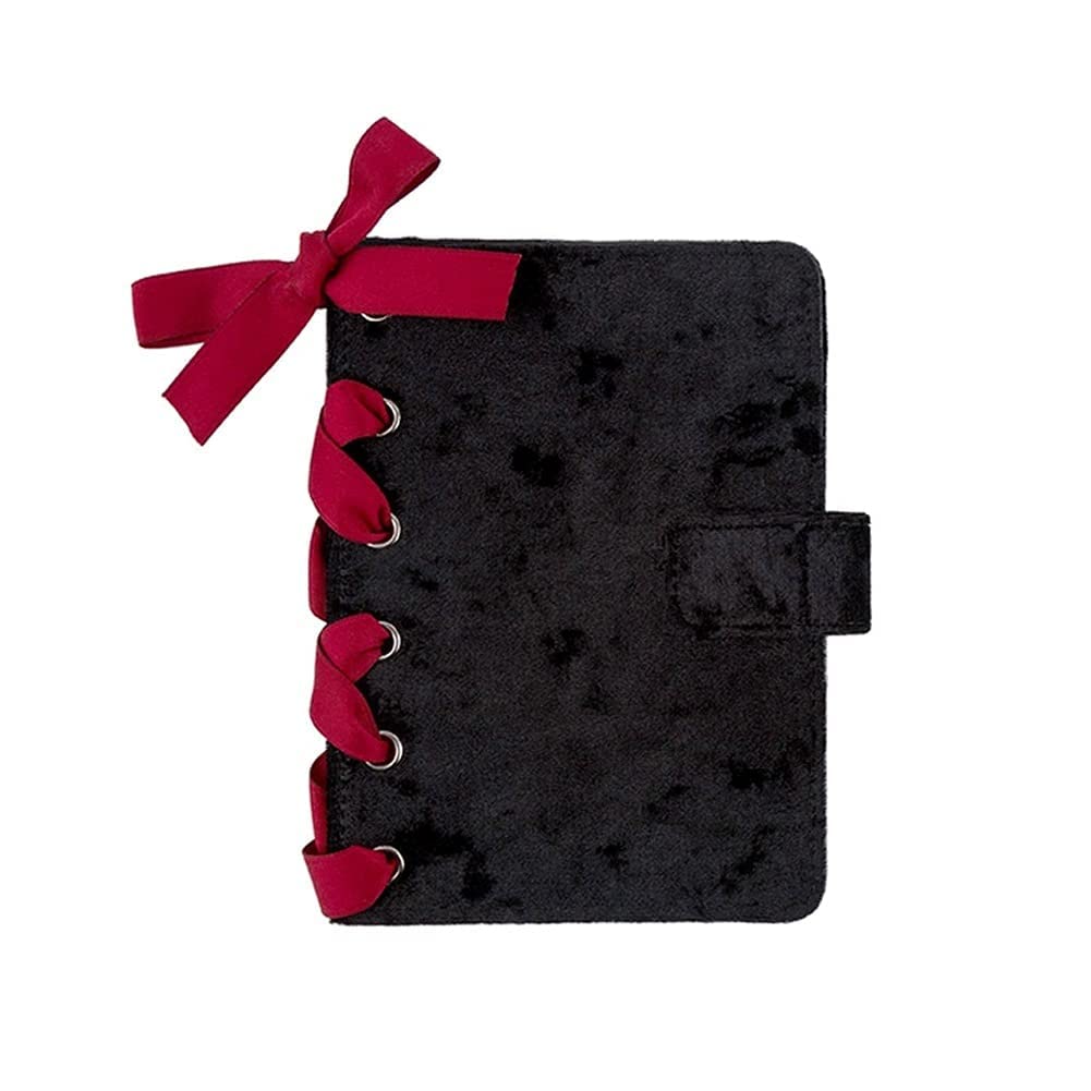 Sangle de cahier Black Grey Manuel Handbook Diary A6 Notebook 128 Draps Journal de papeterie détachable for la maison à la maison (Color : Black)