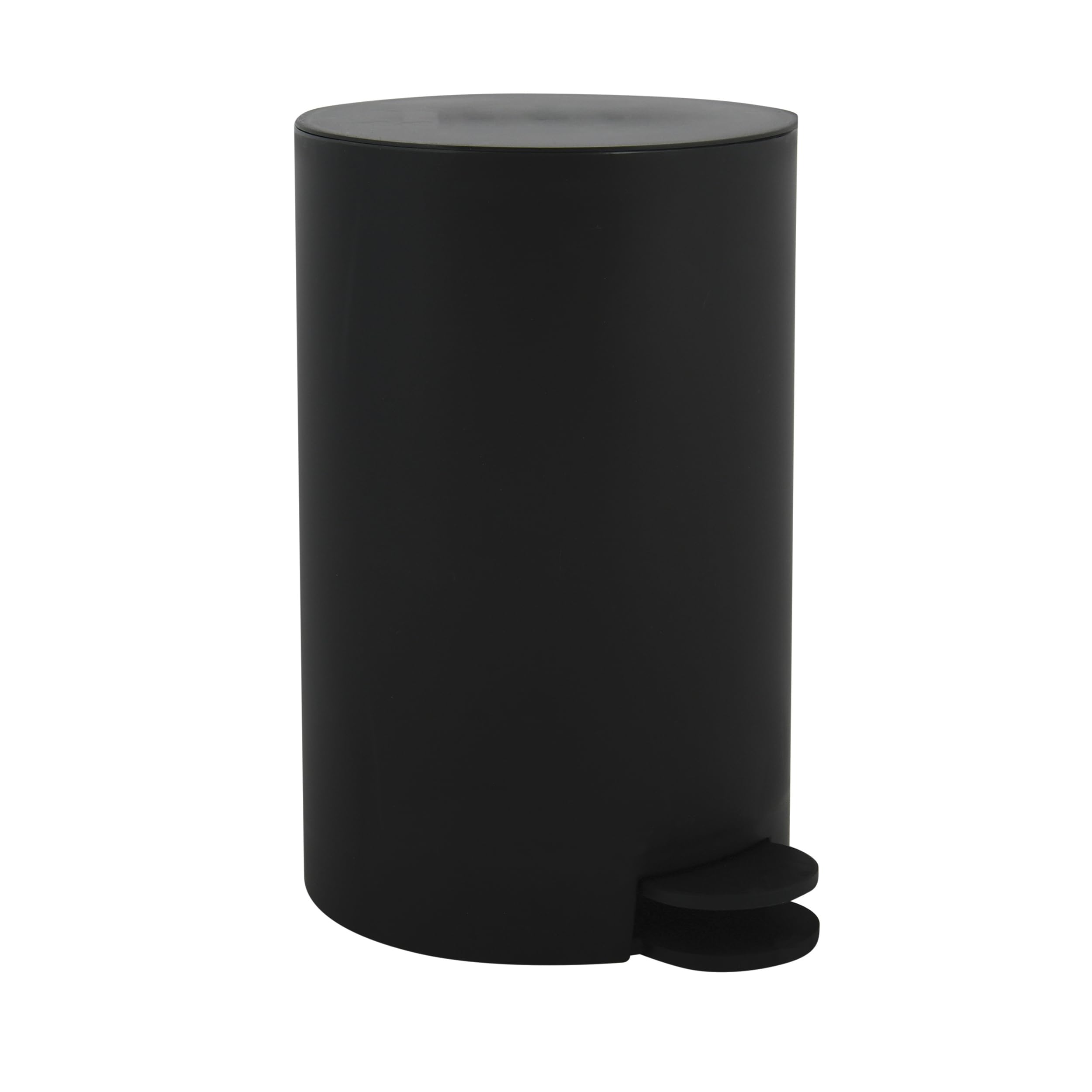 MSV - Poubelle à cosmétiques Modèle Osaki - 3 litres - Couvercle - Poubelle à Pédale pour Toilettes Salles de Bain - Compact - Petit Espace - avec Récipient intérieur Amovible - Noir