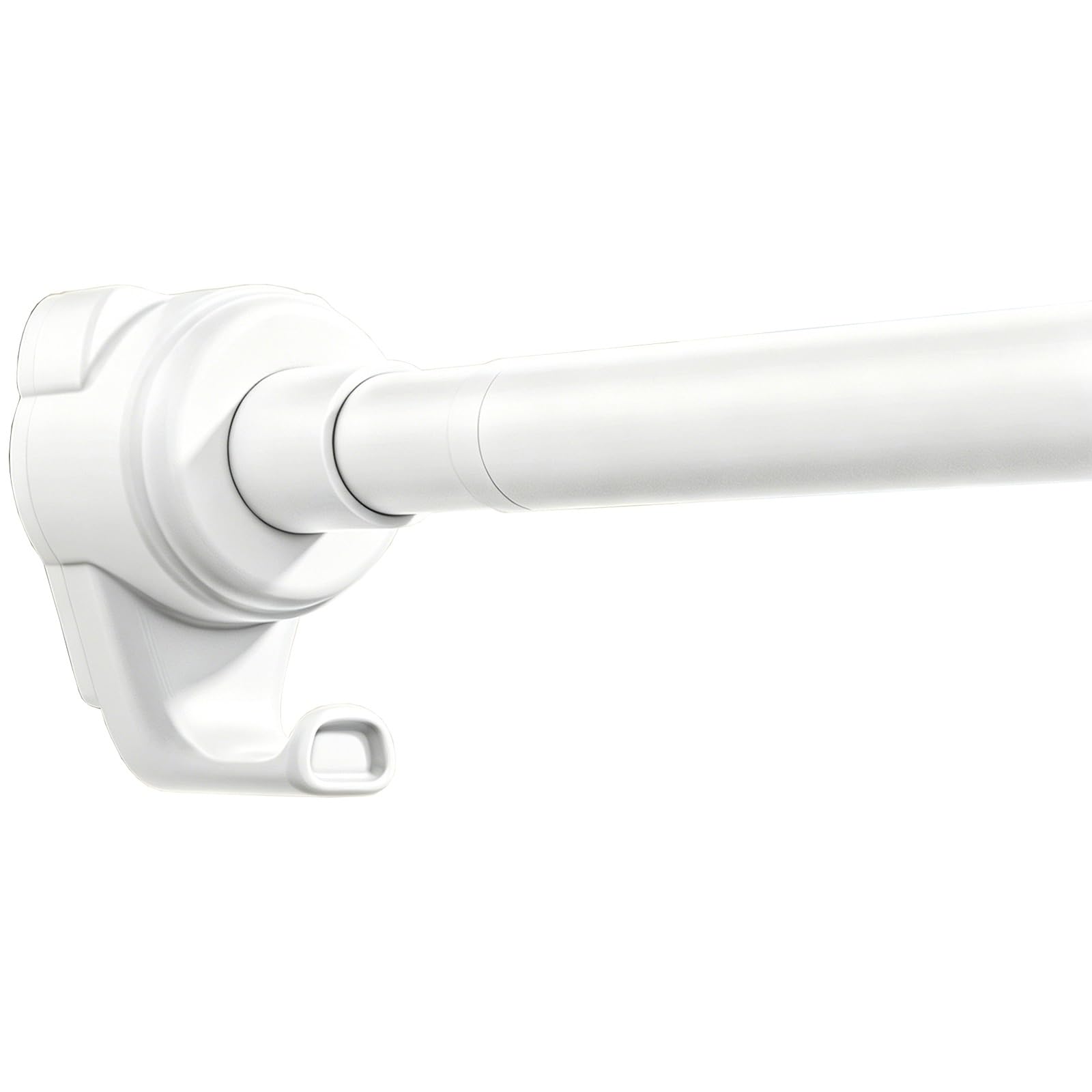 Adjustable Shower Curtain Rod 16 to 94in, Stainless Steel Spring Tension Curtain Rod No Drill for Bathroom, Closet, Window, Room Divider(White,95-150cm/37-59in)