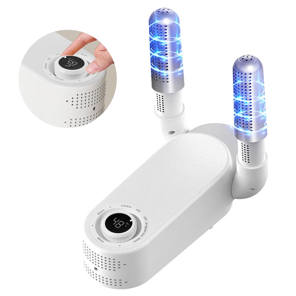 PALAYElectric Shoe Dryer- Folding Boot Dryer for Work Boots, Shoe Dryer and Deodorizer, Smart 4-Timer Control, Safe 48°C Heat, Quick Drying 360° Air Circulation Shoe Dryer for Shoes, Boots, Gloves