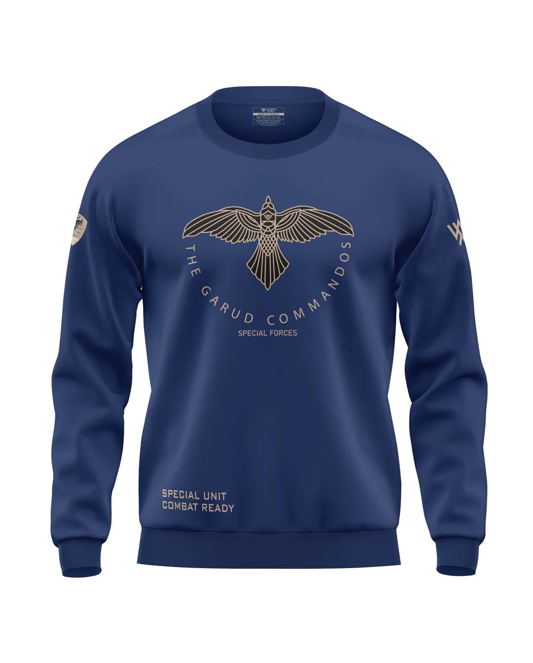 Warrior World Men's Sweatshirt 100% Cotton | Tactical-Inspired Graphic Design Crewneck Winter Wear Casual Street Style-image-35