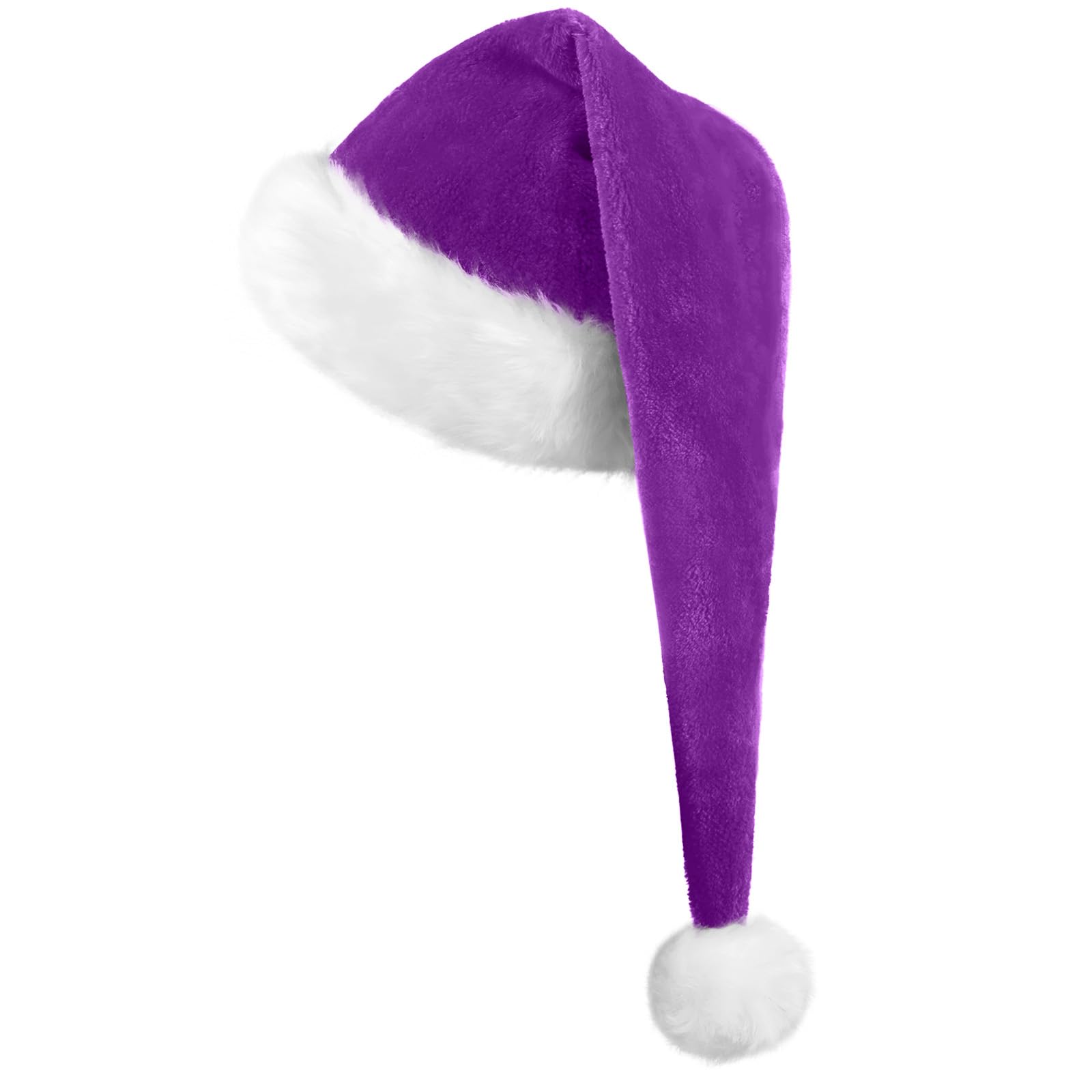 KONVINIT Cappello Natale,Cappello Babbo Natale Adulti,Cappello Babbo Natale Lungo,Cappello Babbo Natale Peluche per uomo e donna