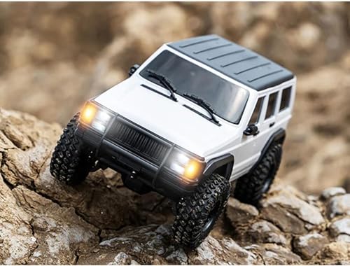 Image of KIZJORYA 1 /18 Four Wheel Drive Remote Control Rock Crawler 8562-C8809 Rc Multi-Terrain Off Road Car 3Speed Motor Esc Servo Light System Battery (White)