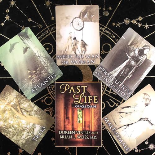 Image of DUNGRANI ENTERPRISE Tarot Card Game with 44 Pieces Past Life Tarot Cards Decks for Beginners, Classic Traditional Standard Tarot Deck Fortune Telling Game Divination Tools for Kids