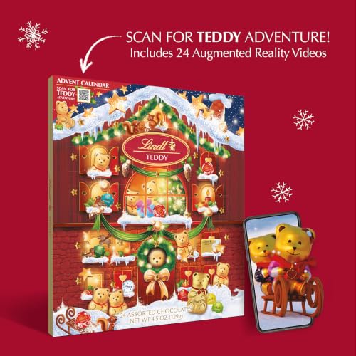 Lindt TEDDY Assorted Chocolate Candy Christmas Advent Calendar, 4.5 oz. - image 4