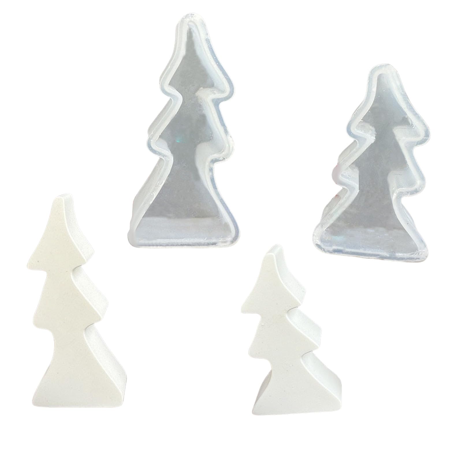 Yhplxyuus Christmas Theme Fondant Silicone for Baking Christmas Tree Silicone Molds for Epoxy Resin Art Chocolate Tree