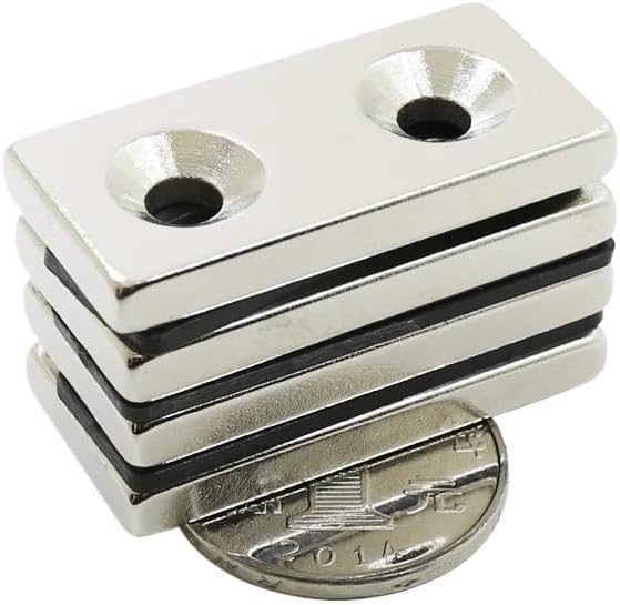 Rectangular Long 40x20x5 Double Hole magnet(5pcs)