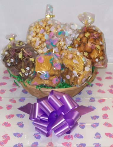 Scott's Cakes Small Peanut and Pretzel Lovers Easter Basket no Handle Bunny Hop Wrapping
