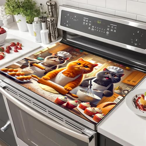 Image of HOMETITUTE Cat Chef Stove Covers 28x20 Diatomite Heat Resistant Mat