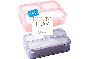 Rainbow Glitter Kids Snack Box - Leakproof Triple-Chambered Meal Box for School, Daycare Snacks