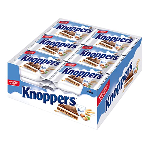 Knoppers (24x25g) - Barquillos rellenos con crema de leche y crema de avellanas